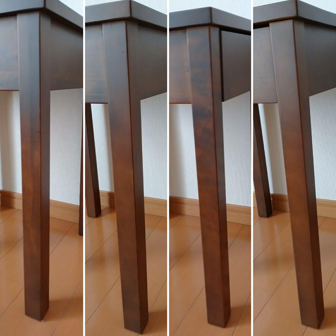 無印良品　ベットサイド テーブル　ブラウン　引き出し付き