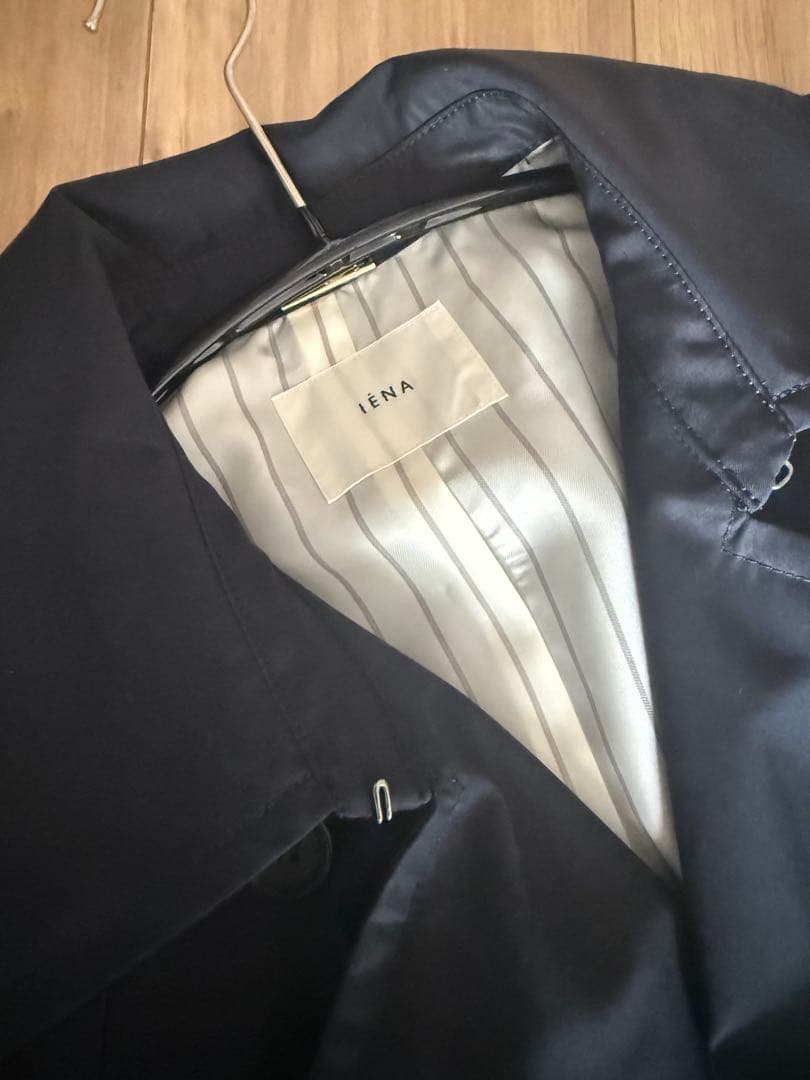 イエナ　トレンチロングコート 36 ネイビー 2025春発売