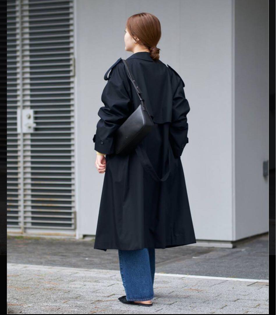 イエナ　トレンチロングコート 36 ネイビー 2025春発売