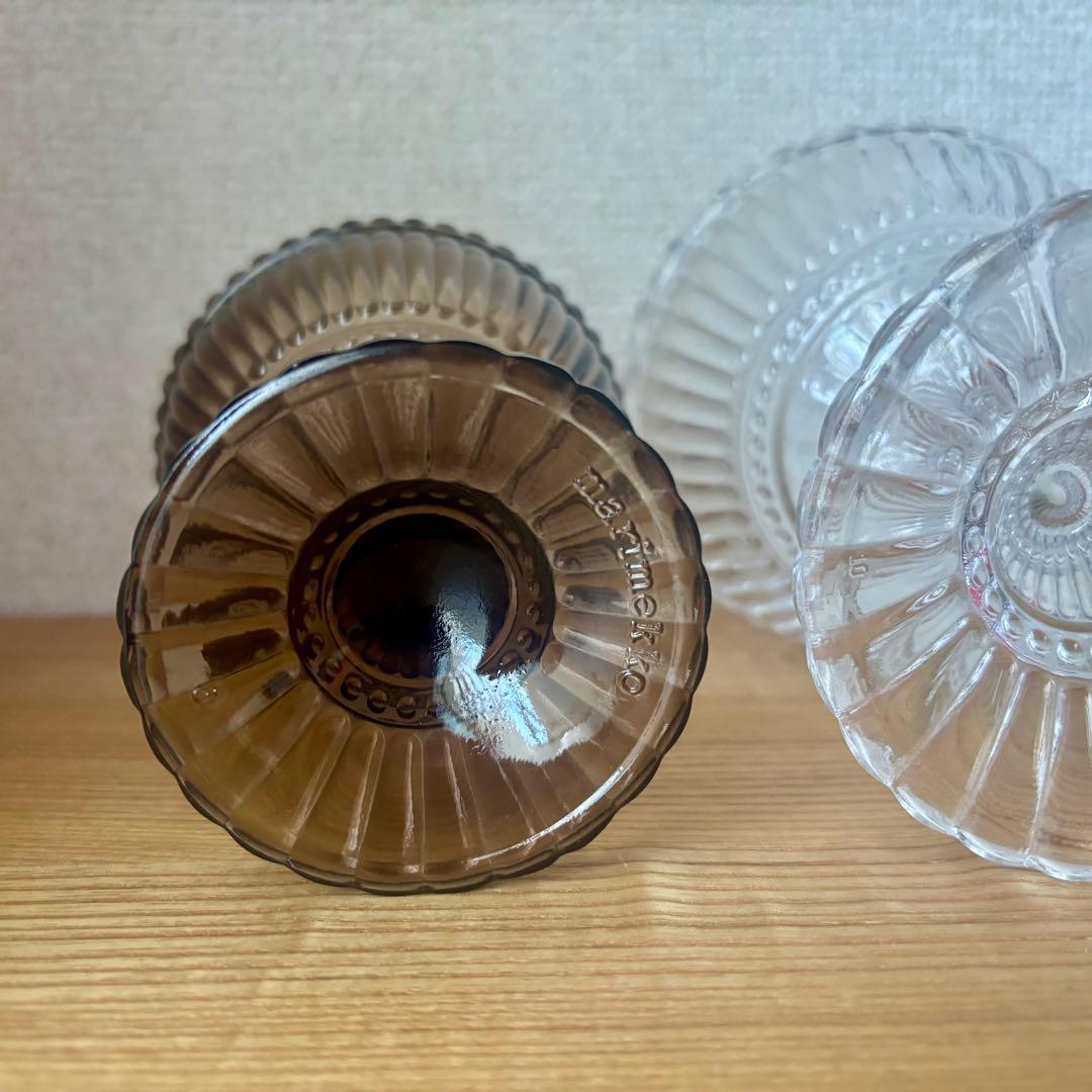 美品　イッタラ×マリメッコ　マリボウル クリアＬ＋サンド（廃盤）S 2点セット