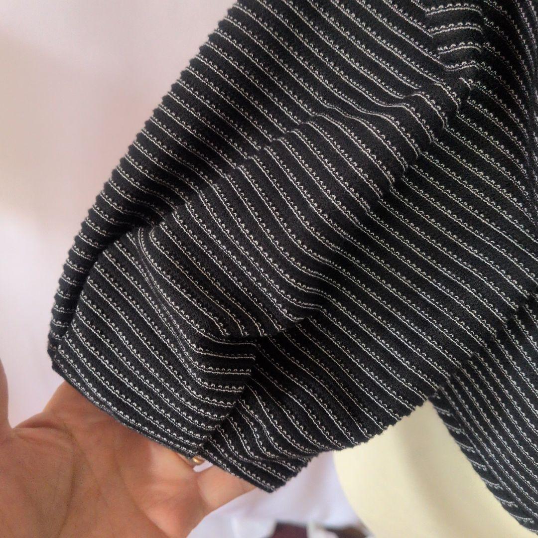 未使用☆M’S GRACY♡ノーカラージャケット ブラックとホワイトボーダー