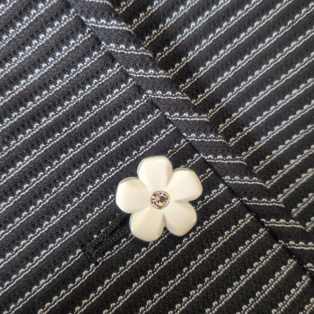 未使用☆M’S GRACY♡ノーカラージャケット ブラックとホワイトボーダー