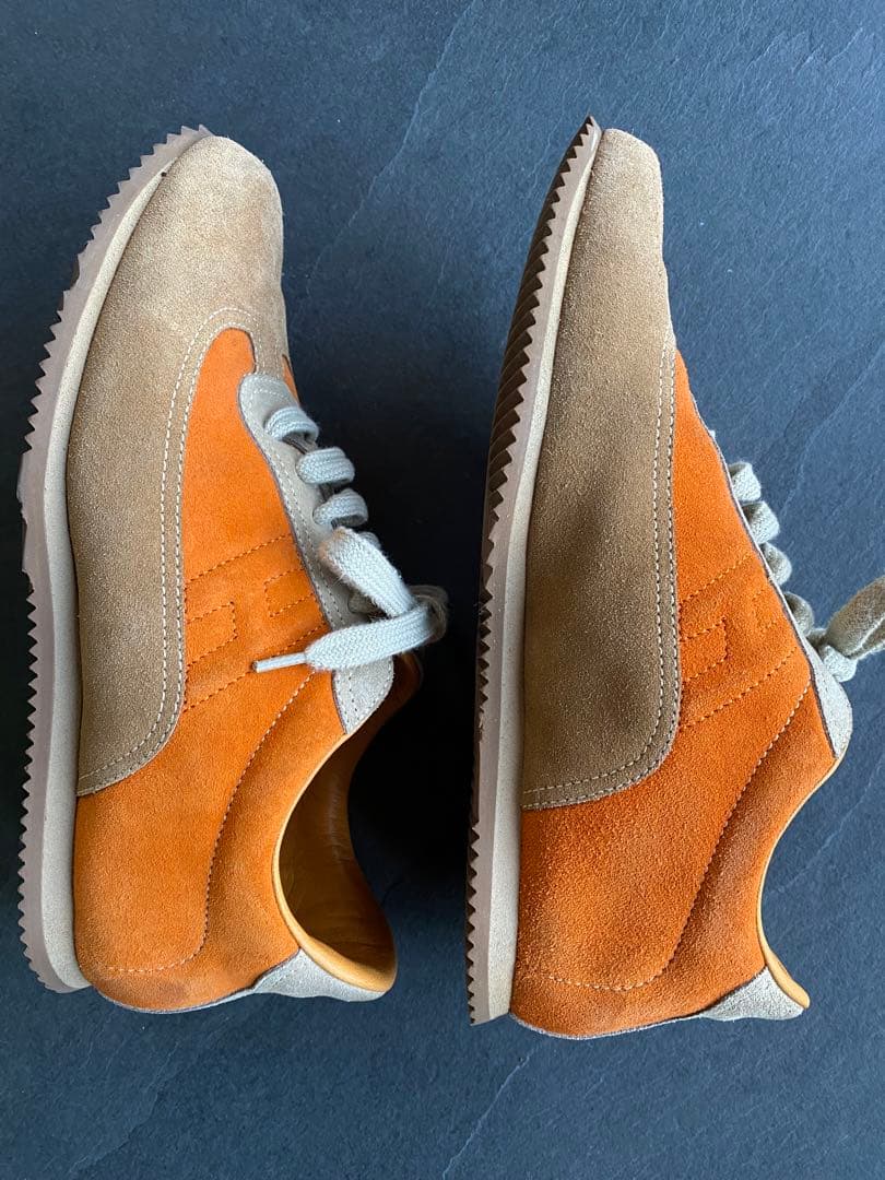 【美品】HERMES スニーカー　H スエード