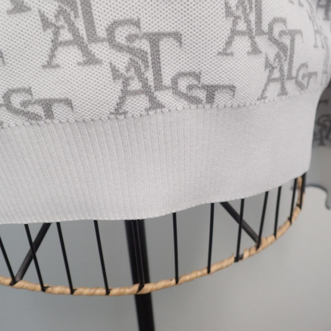 セントアンドリュース 　クルーネック　ホワイト系総柄　ニット　セーター　 M