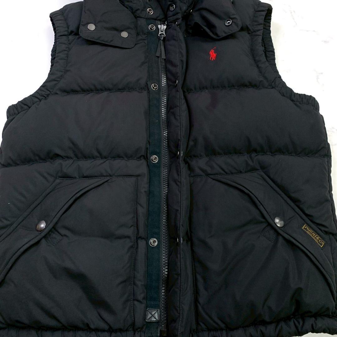 ポロラルフローレン ダウンベスト ポニー刺繍 ブラック M　E046