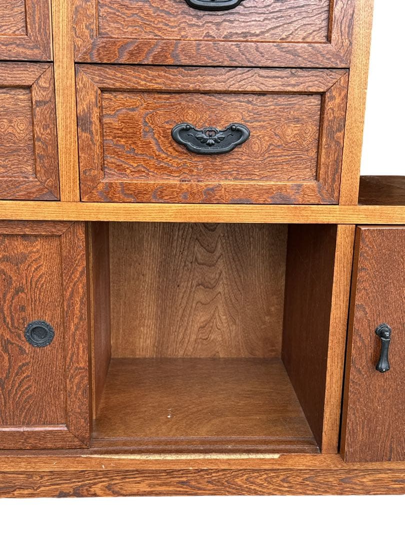 民芸調 階段箪笥 右下がり　アンティーク