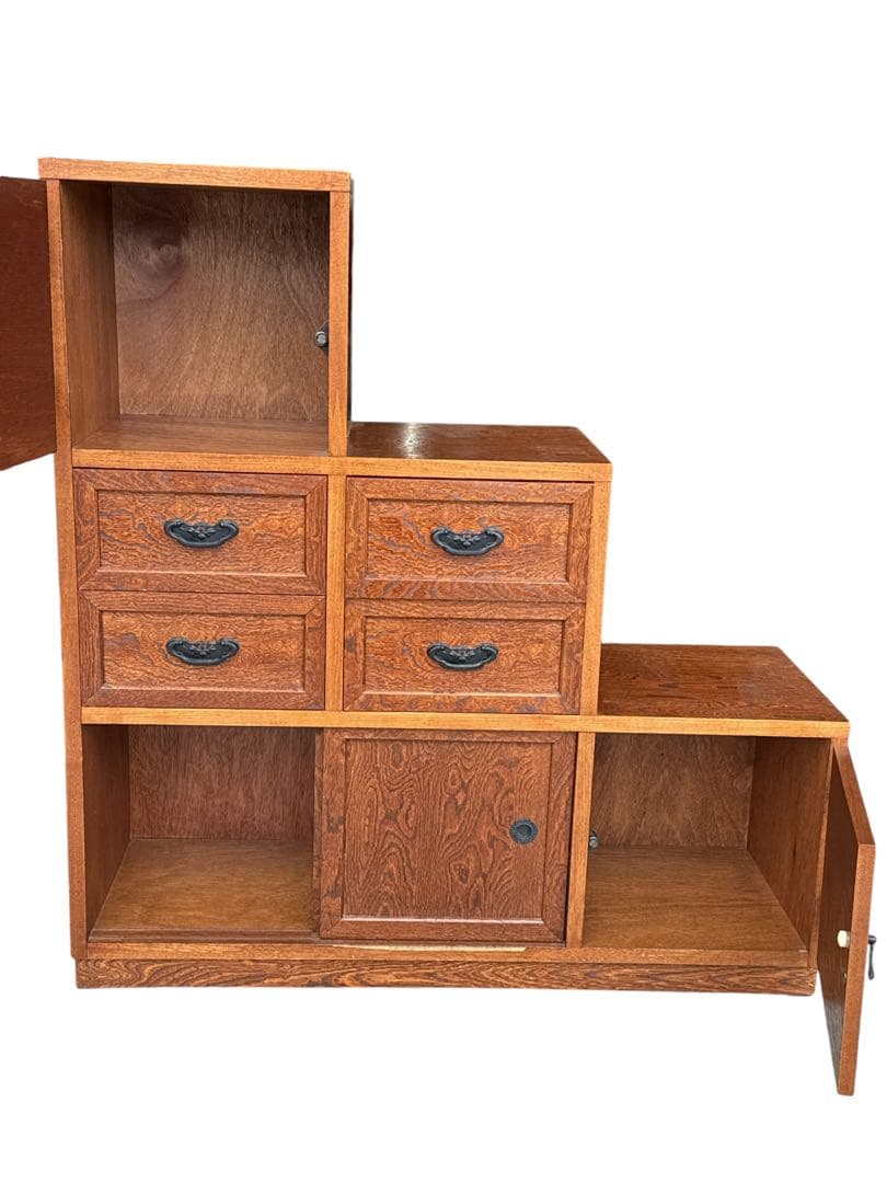 民芸調 階段箪笥 右下がり　アンティーク