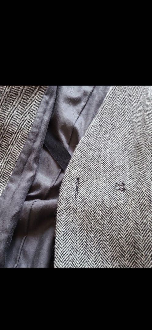 roku 6 ヘリンボーンロングコート