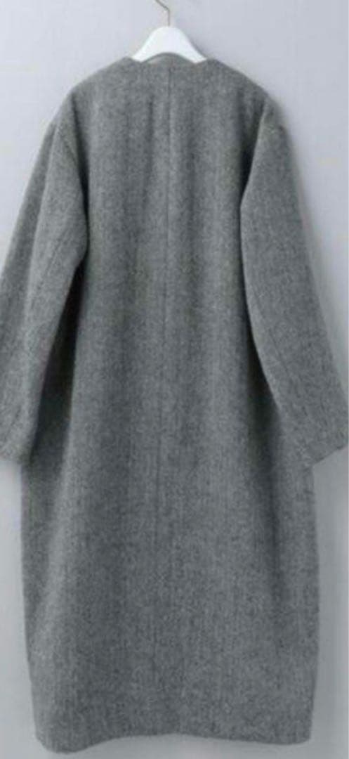 roku 6 ヘリンボーンロングコート