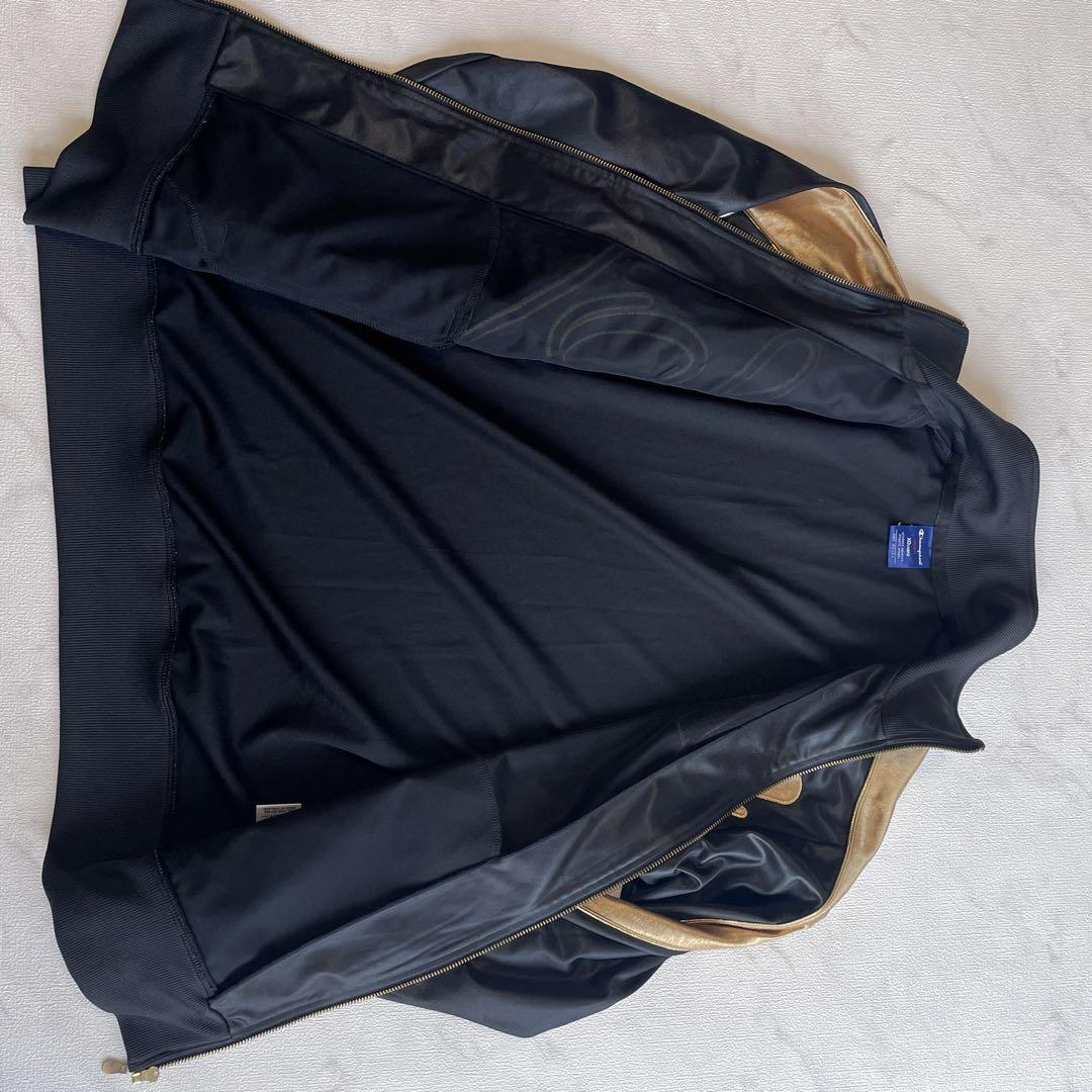 チャンピオン　美品　黒金ジャージセットアップ　XL 大きめ