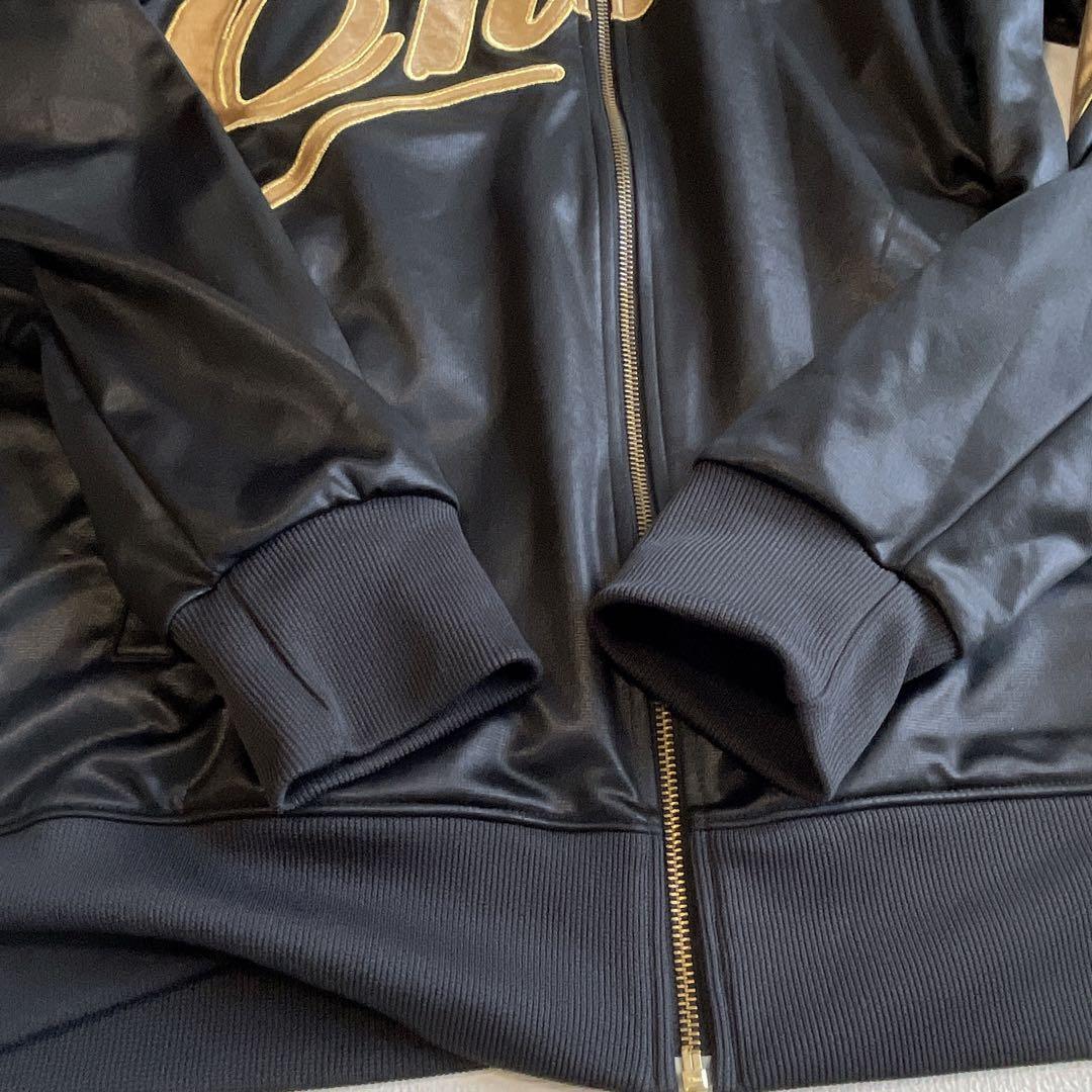 チャンピオン　美品　黒金ジャージセットアップ　XL 大きめ