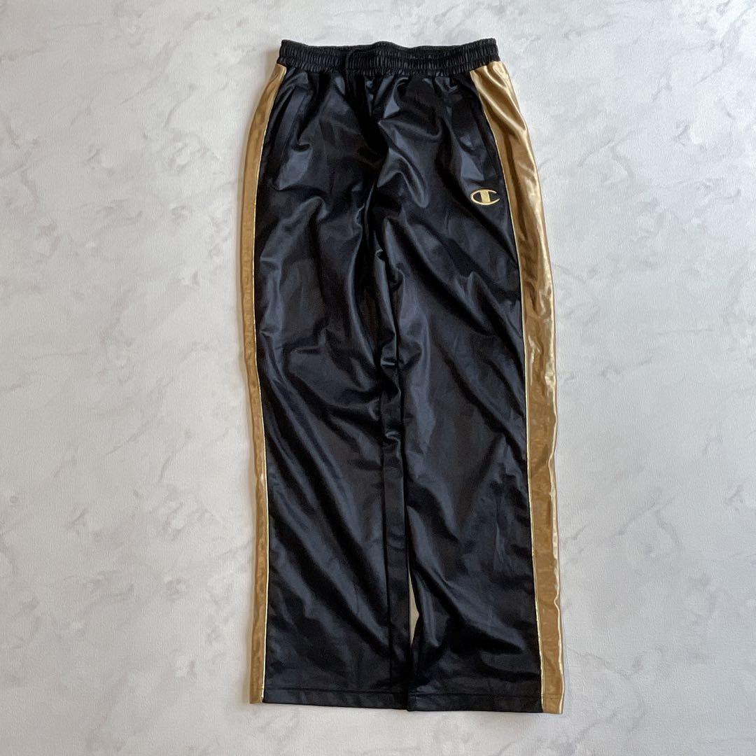 チャンピオン　美品　黒金ジャージセットアップ　XL 大きめ