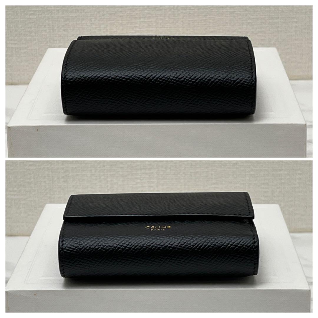 セリーヌ トリフォールドウォレット 折り財布 現行品 ブラック CELINE