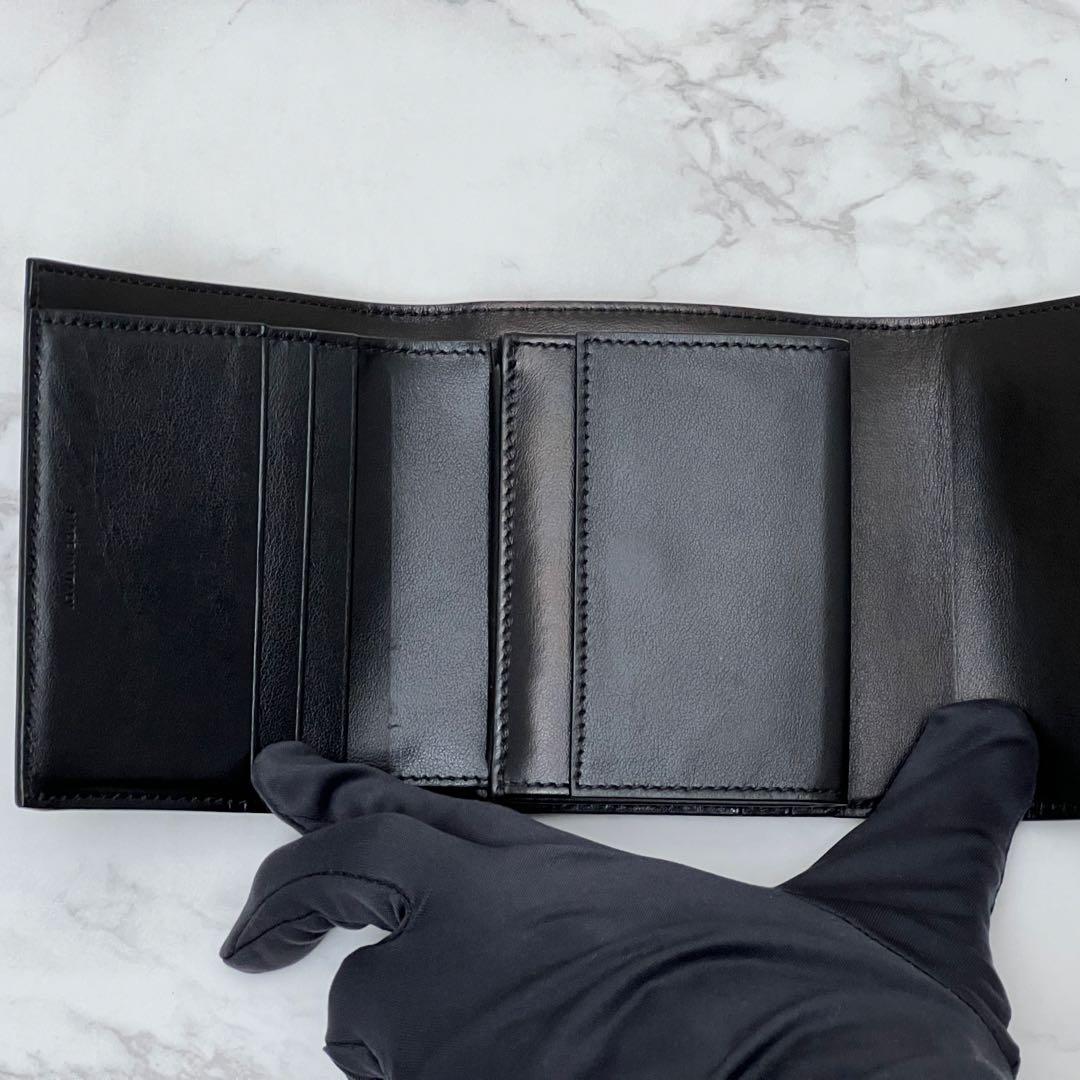 セリーヌ トリフォールドウォレット 折り財布 現行品 ブラック CELINE