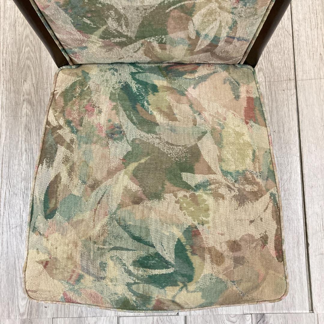 【マルニ】猫脚　ダイニングチェア　花柄　鋲打ち　椅子 B