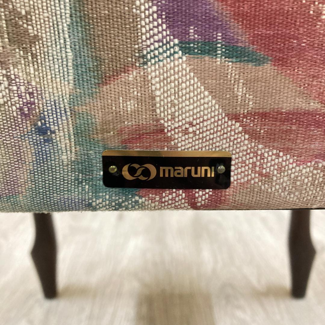 【マルニ】猫脚　ダイニングチェア　花柄　鋲打ち　椅子 B