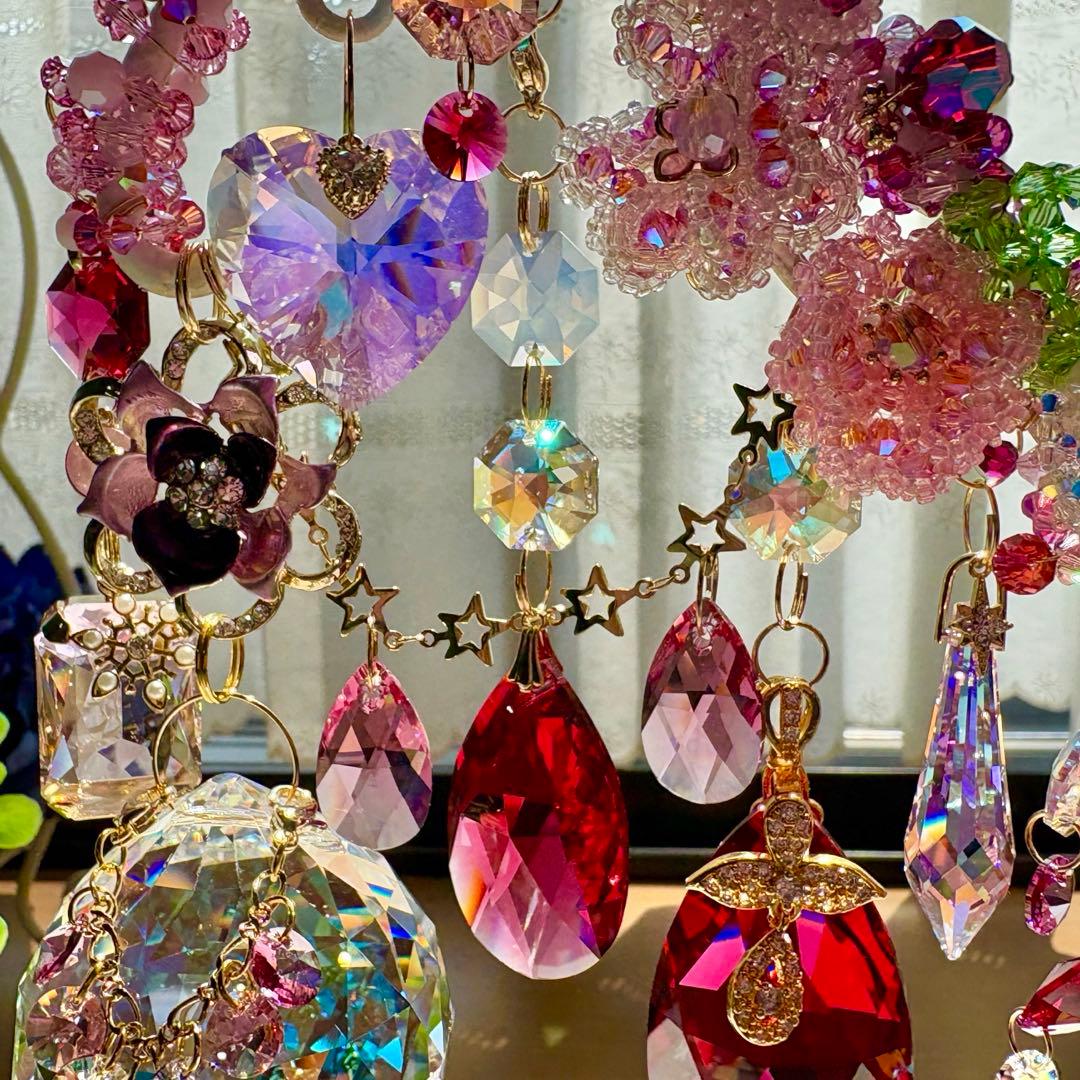 みるくみるくSWAROVSKI 50㎜ブルーABボール ✩サンキャッチャー