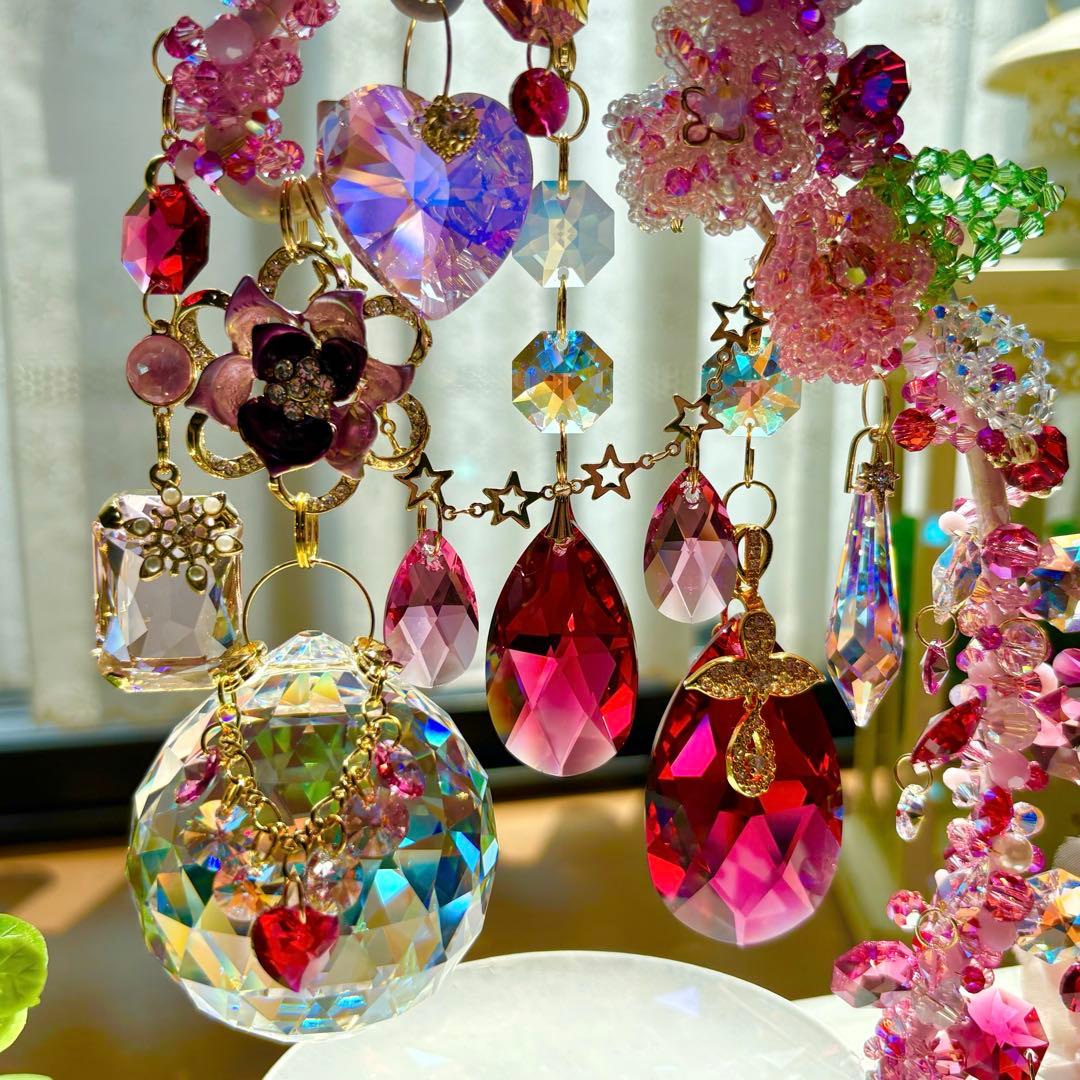 みるくみるくSWAROVSKI 50㎜ブルーABボール ✩サンキャッチャー