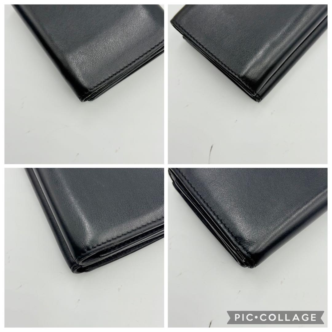 FENDI モンスター バグズ 折り財布 コンパクトウォレット レザー ブラック