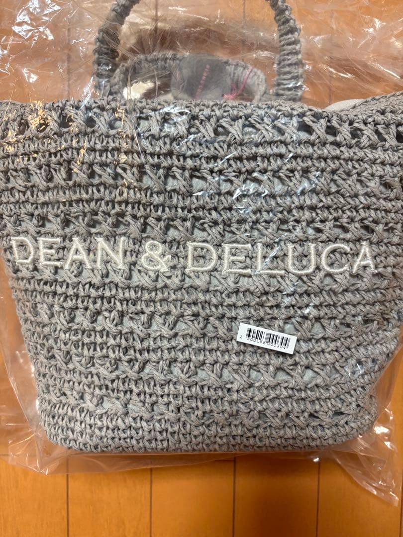 DEAN ＆ DELUCA × BEAMS クロッシェバスケットバッグSグレー
