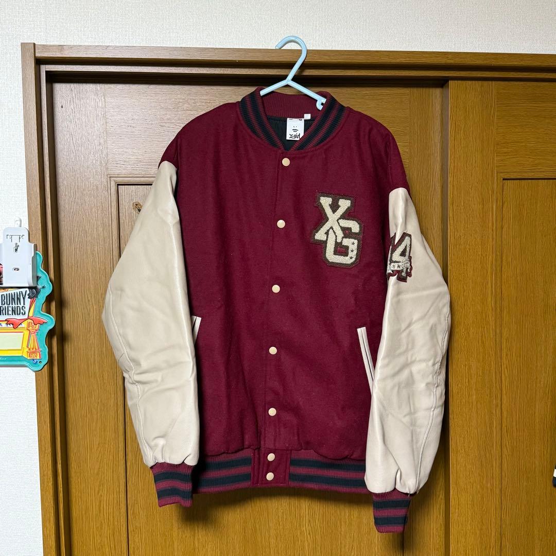 X-GIRL エックスガール ボルドー ベージュ スタジャン