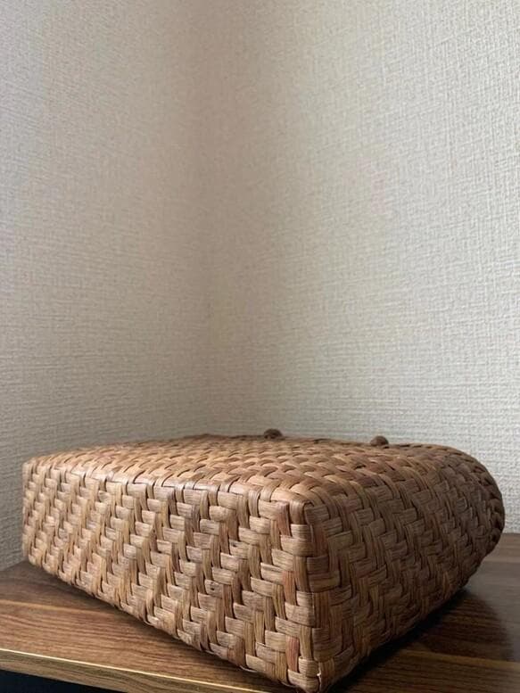 山葡萄　手作り　籠バッグ　網代編み　定番