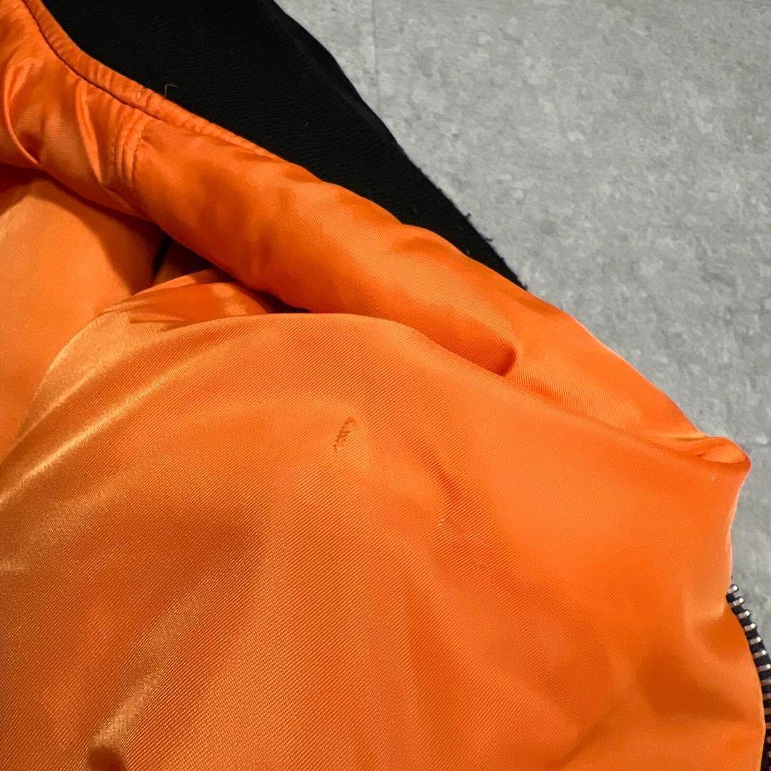 麻婆枝豆ALPHAアルファMA-1ビッグサイズXLブラック×オレンジ復刻