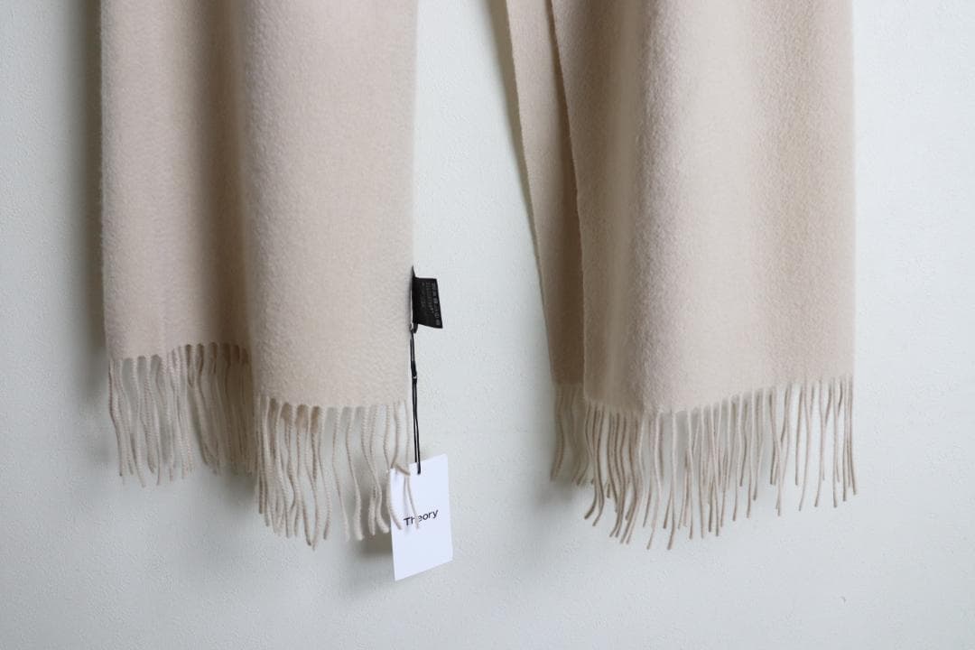 Theory セオリー ストール マフラー 大判　カシミヤ100% ベージュ