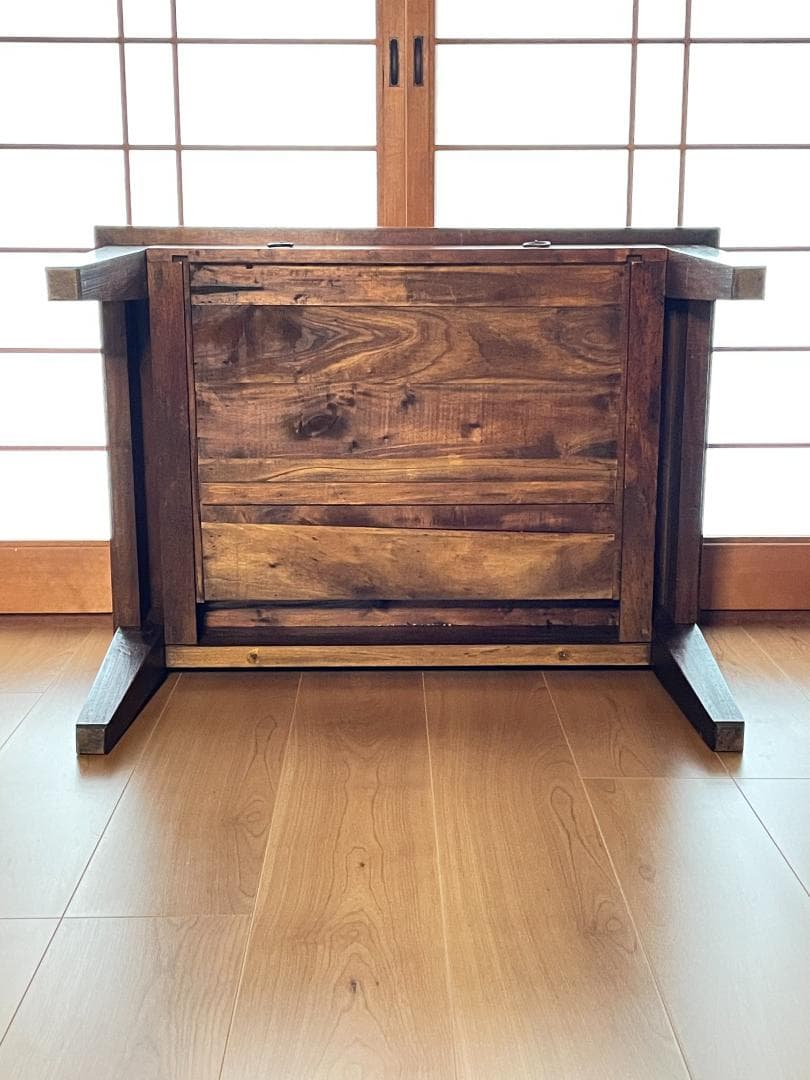 ク*ロ様 【レトロ】 ガラス天板センターテーブル｜ヴィンテージ｜引き出し収納付｜