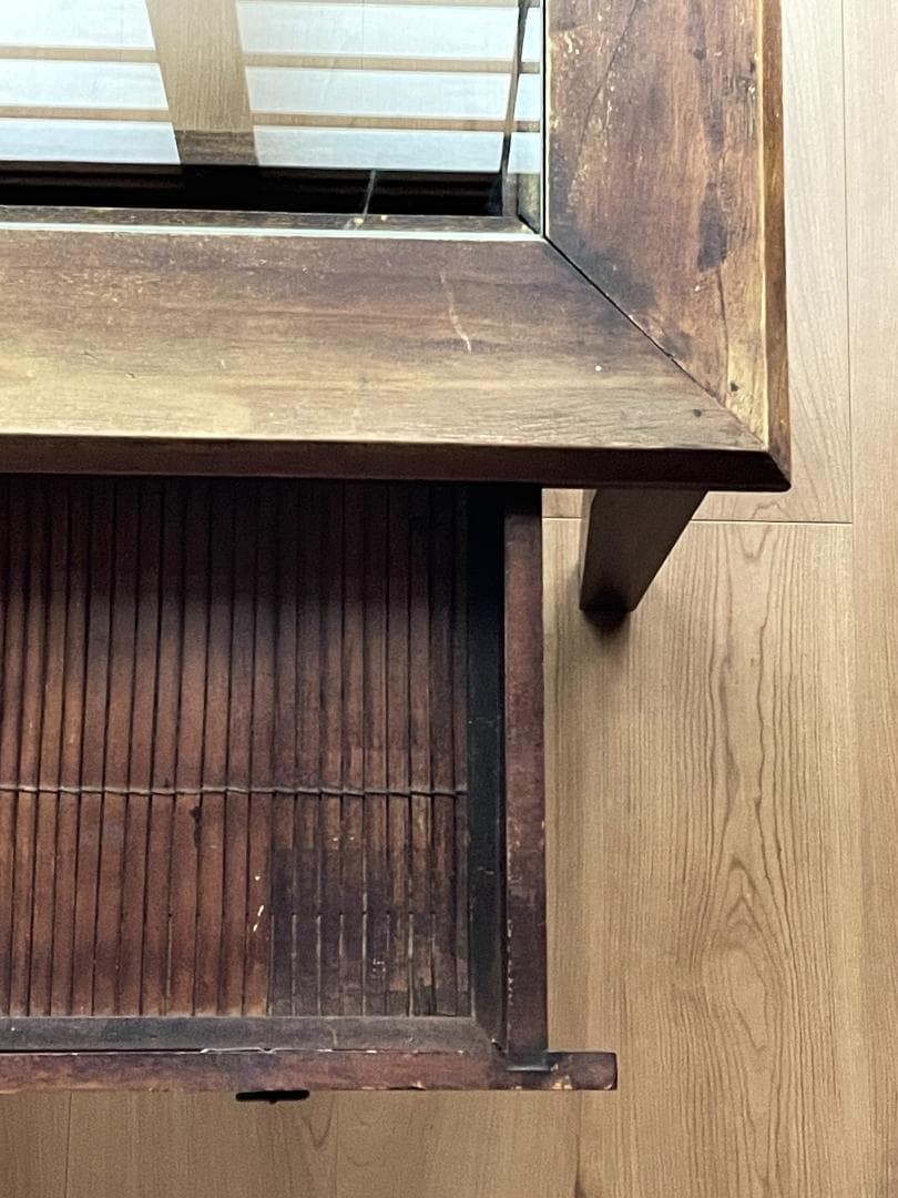 ク*ロ様 【レトロ】 ガラス天板センターテーブル｜ヴィンテージ｜引き出し収納付｜