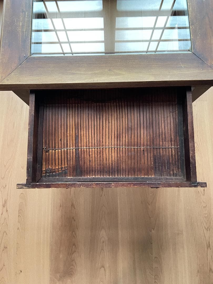 ク*ロ様 【レトロ】 ガラス天板センターテーブル｜ヴィンテージ｜引き出し収納付｜