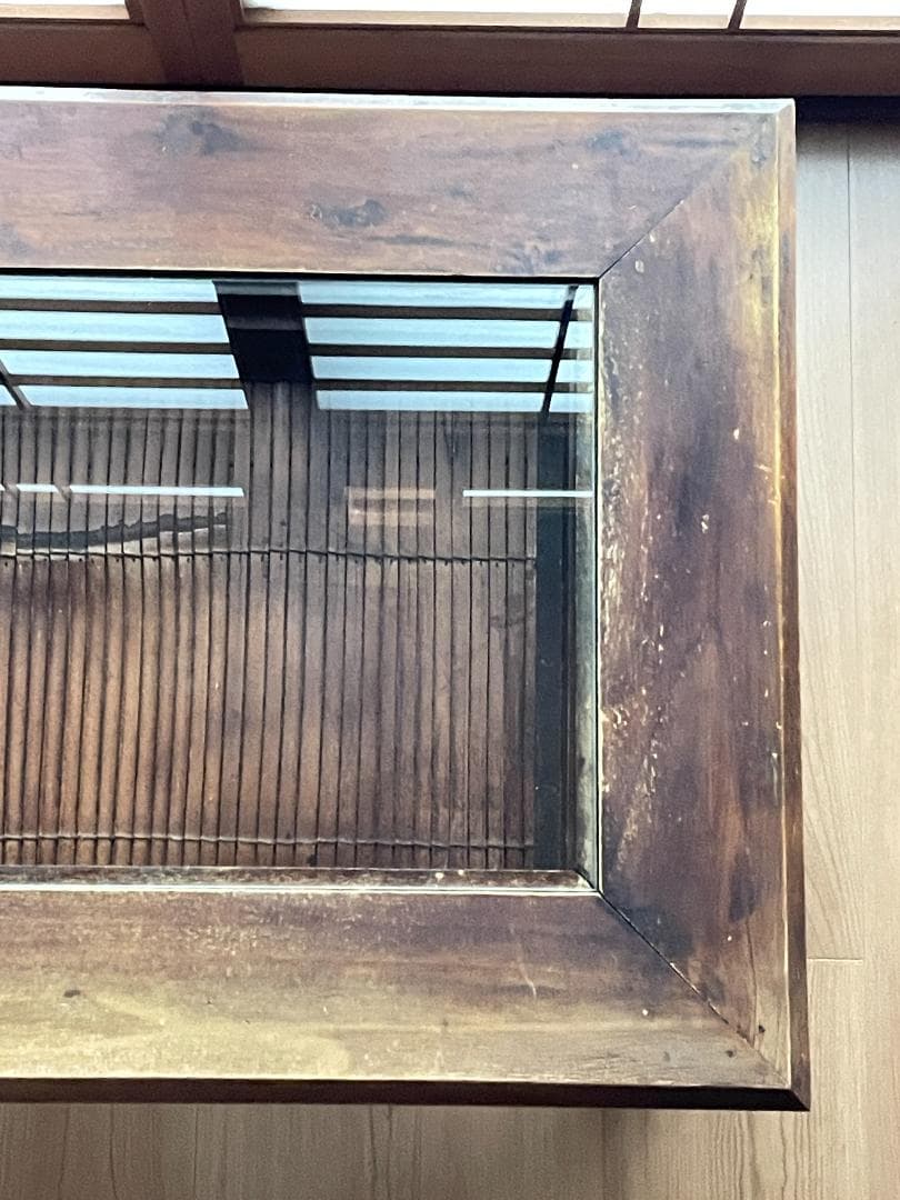 ク*ロ様 【レトロ】 ガラス天板センターテーブル｜ヴィンテージ｜引き出し収納付｜