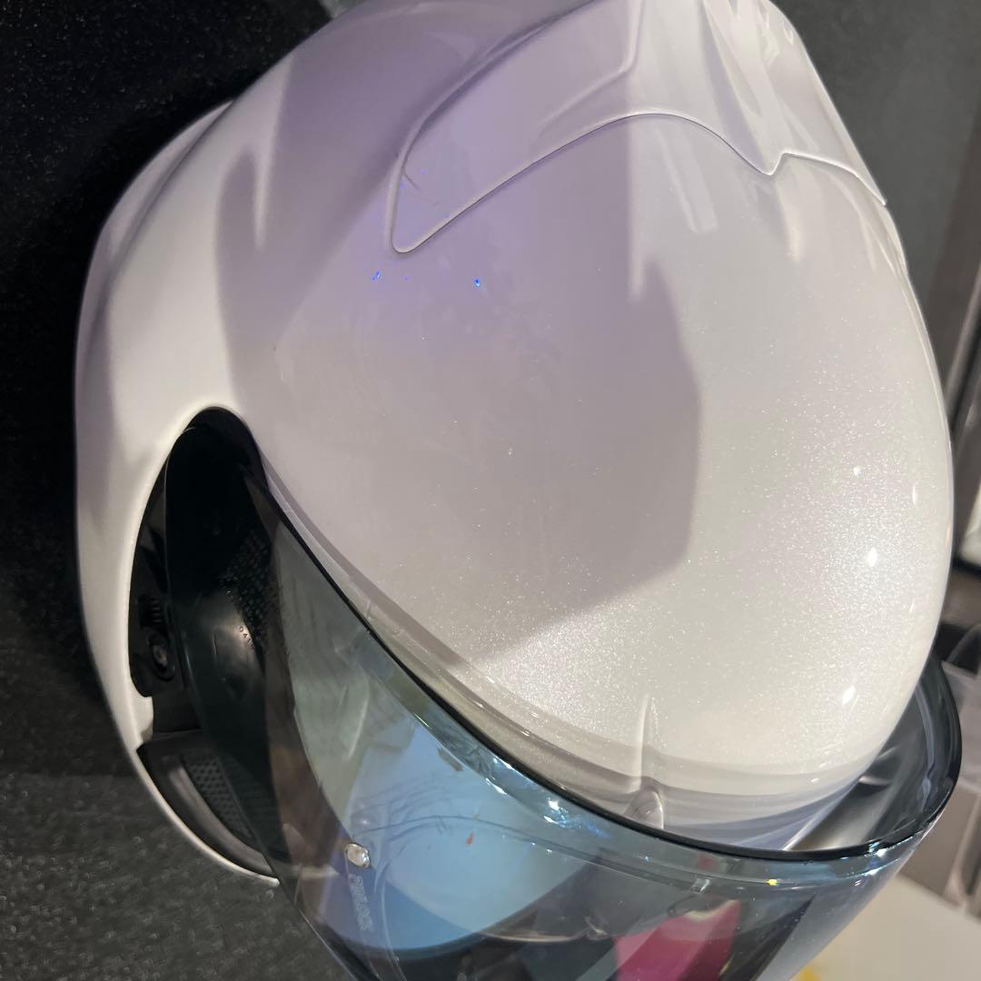 SHOEI フルフェイスヘルメット ホワイト ミラーシールド