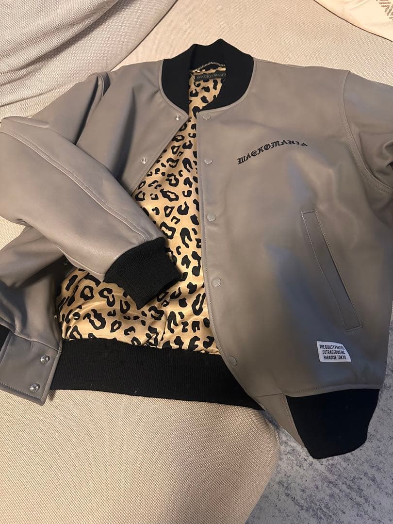 【WACKO MARIA】LEATHER VARSITY JACKET