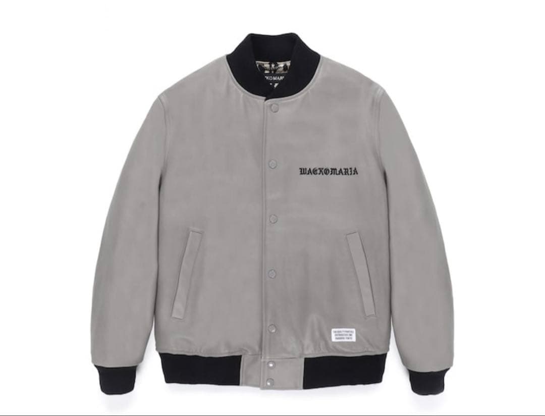 【WACKO MARIA】LEATHER VARSITY JACKET