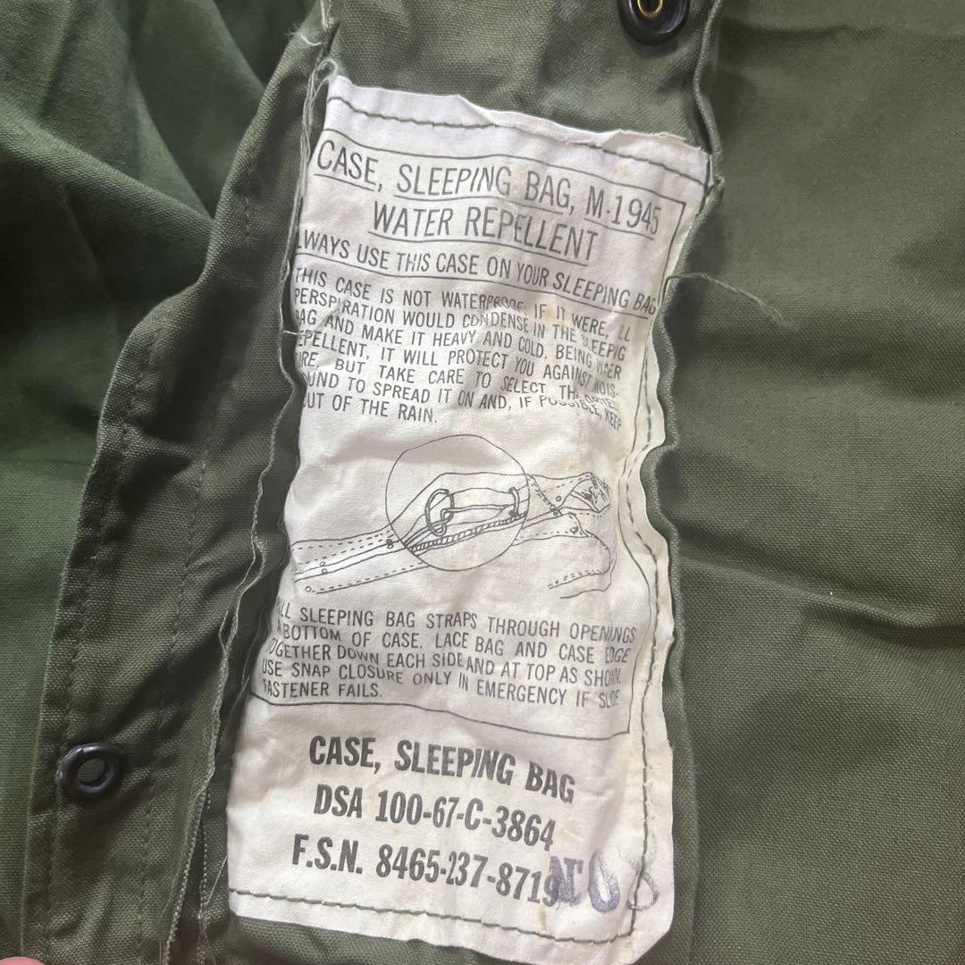 美品　米軍　実物　CASE SLEEPING BAG M−1945 ④