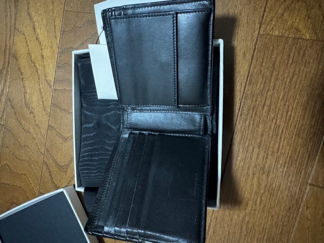 CELINE ブラックレザー 二つ折り財布