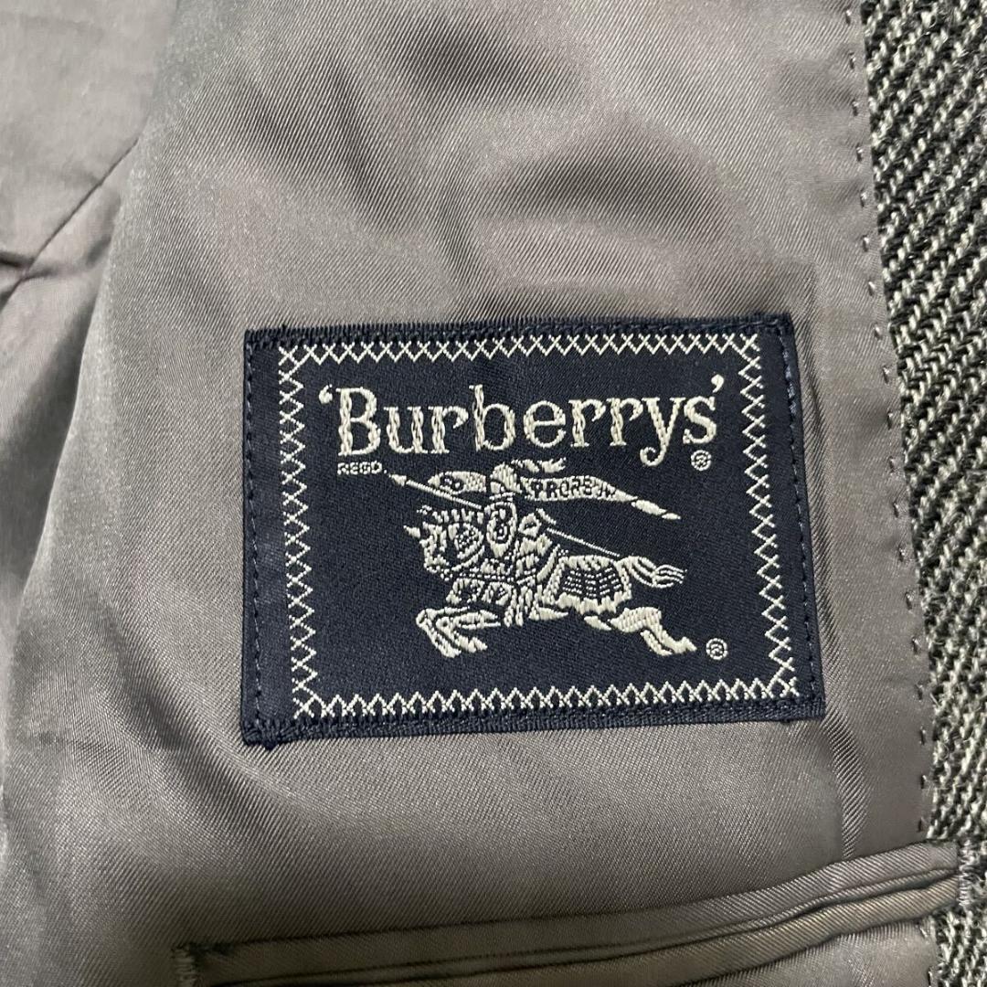 バーバリー　ハンティングジャケット　テーラード　グレー　エルボーパッチ　M相当