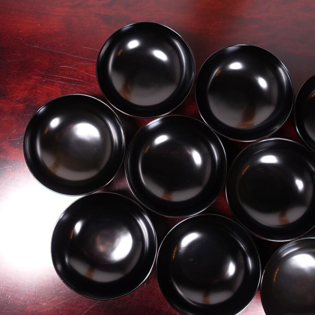 輪島塗 黒塗 蒔絵 吸物椀 10客 共箱