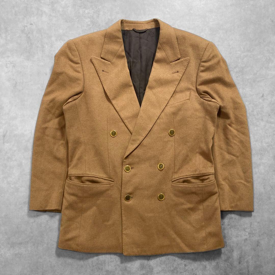 Burberrys カシミヤ 100% 金ボタン ダブルジャケット キャメル M