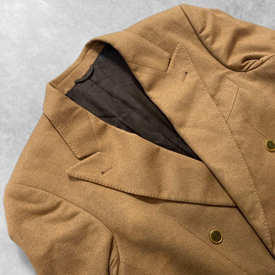 Burberrys カシミヤ 100% 金ボタン ダブルジャケット キャメル M