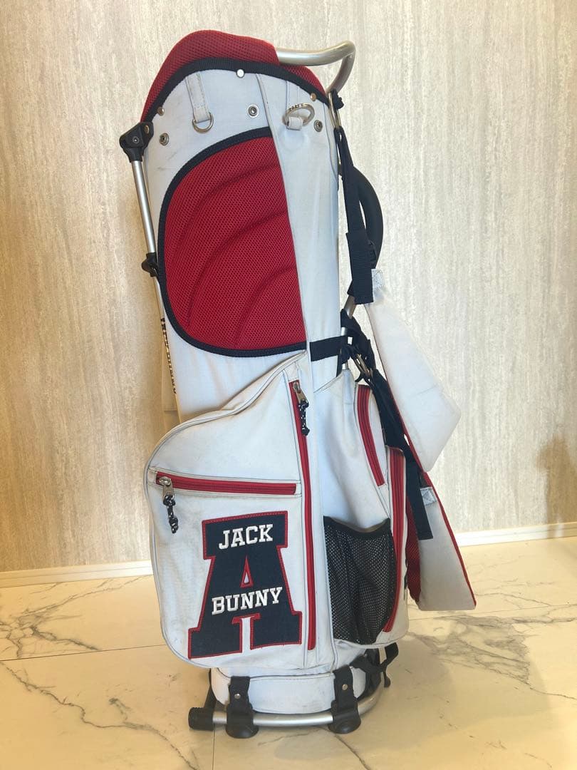JACK BUNNY キャディバッグ グレー/レッド