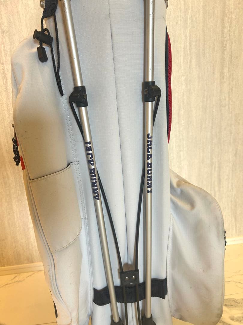 JACK BUNNY キャディバッグ グレー/レッド