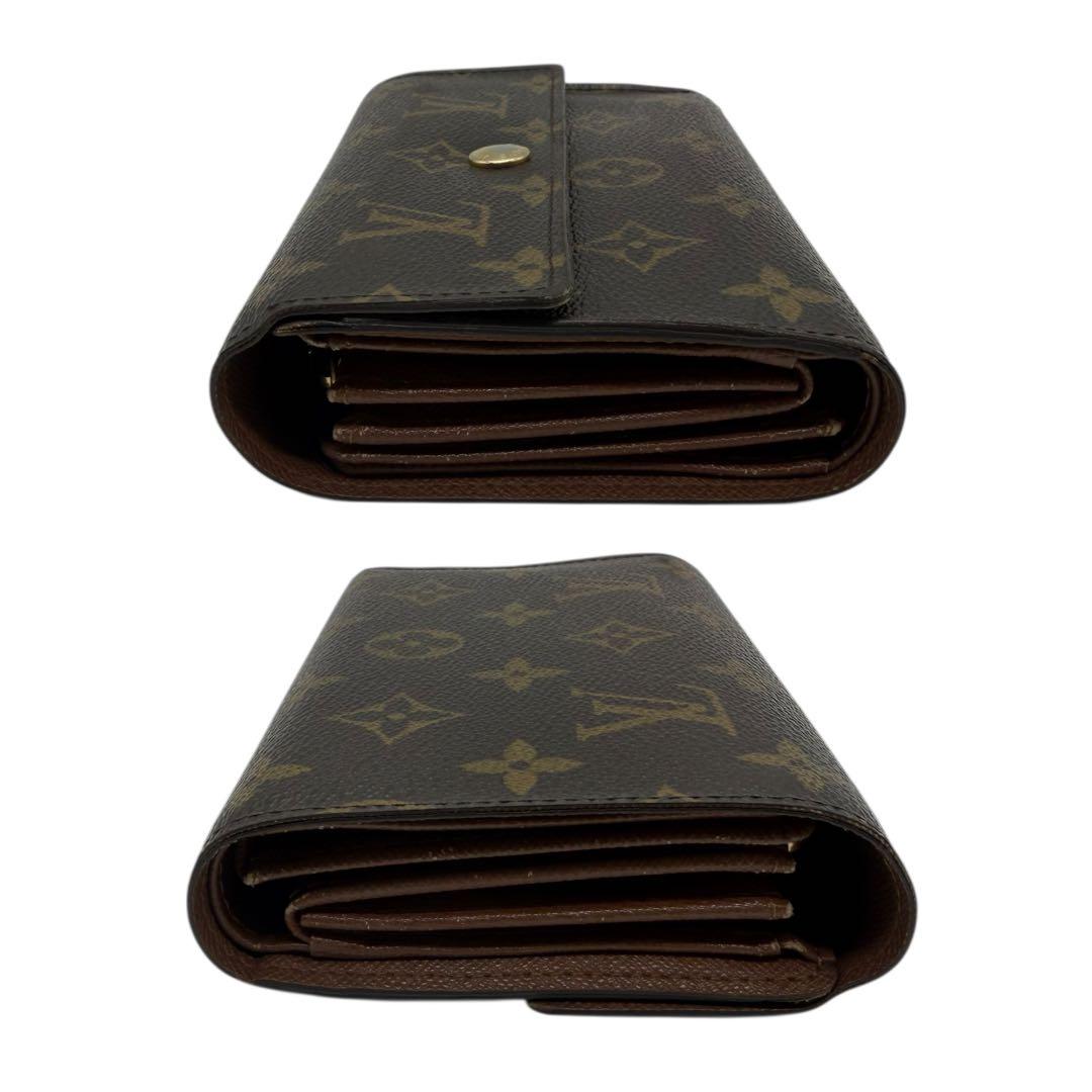 ルイヴィトン　ポルトフォイユ　アレクサンドラ　モノグラム　ブラウン　茶　折り財布