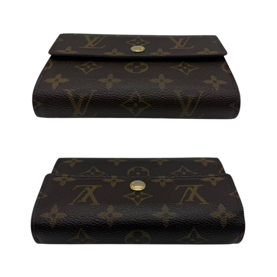 ルイヴィトン　ポルトフォイユ　アレクサンドラ　モノグラム　ブラウン　茶　折り財布