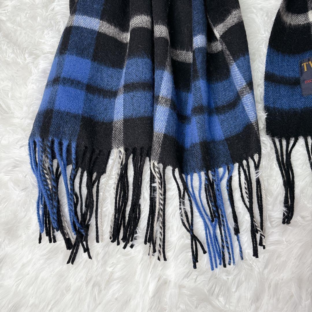 【美品】TWEEDMILL カレドニア・チェック マフラー　ストール　英国製