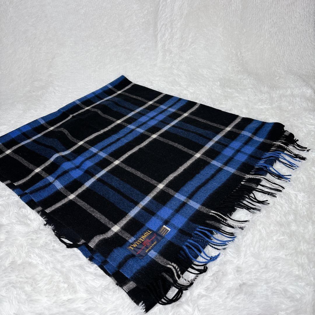 【美品】TWEEDMILL カレドニア・チェック マフラー　ストール　英国製