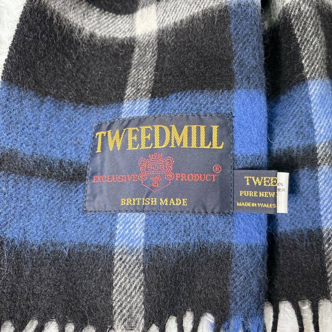 【美品】TWEEDMILL カレドニア・チェック マフラー　ストール　英国製