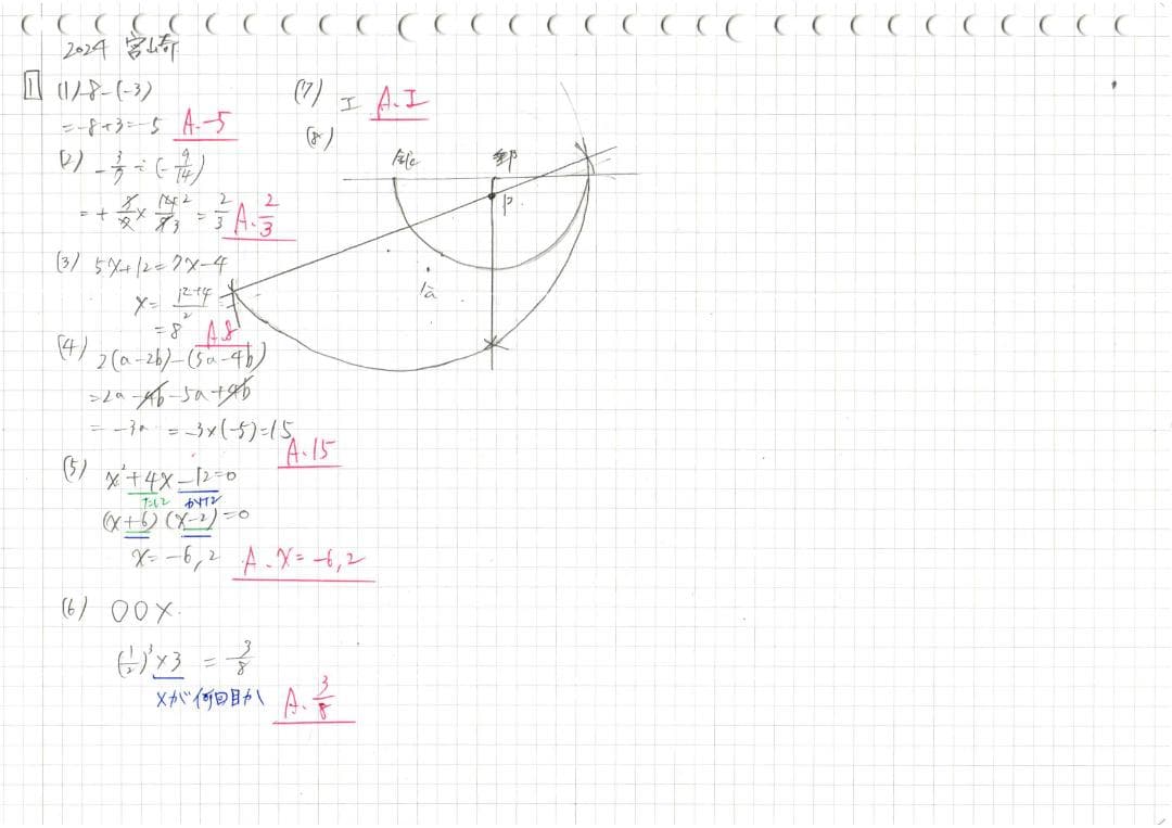 塾講師オリジナル数学解説 全問動画付 宮崎 公立高校入試 2022～24 過去問