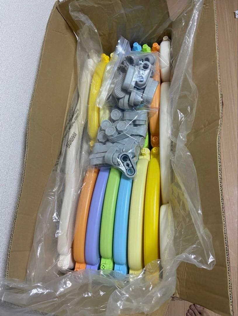 UBRAVOO ベビーサークル キッズランド レインボーカラー 14枚セット